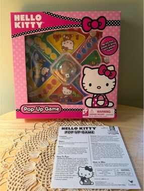 Hello Kitty Pop-Up Game Board Game with Pieces and Instructions